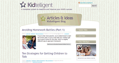 Desktop Screenshot of blog.kidtelligent.com