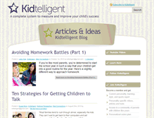 Tablet Screenshot of blog.kidtelligent.com